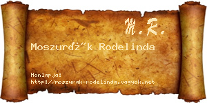 Moszurák Rodelinda névjegykártya