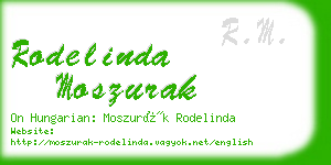 rodelinda moszurak business card